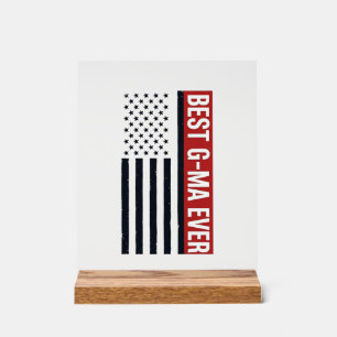 Best G-Ma Ever Patriotic Flag Vector Design_1 Acrylic Sign