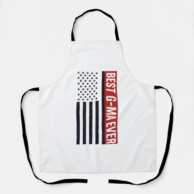 Best G-Ma Ever Patriotic Flag Vector Design_1 Apron (Front)