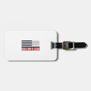Best G-Ma Ever Patriotic Flag Vector Design_1 Luggage Tag