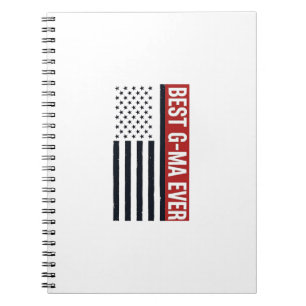 Best G-Ma Ever Patriotic Flag Vector Design_1 Notebook