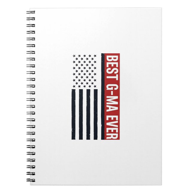 Best G-Ma Ever Patriotic Flag Vector Design_1 Notebook (Front)