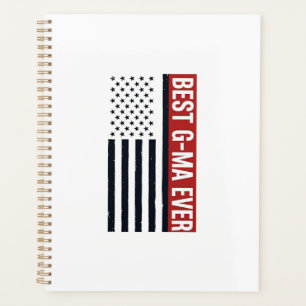 Best G-Ma Ever Patriotic Flag Vector Design_1 Planner