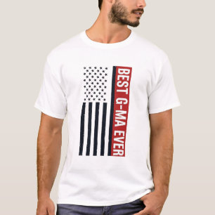 Best G-Ma Ever Patriotic Flag Vector Design_1 T-Shirt