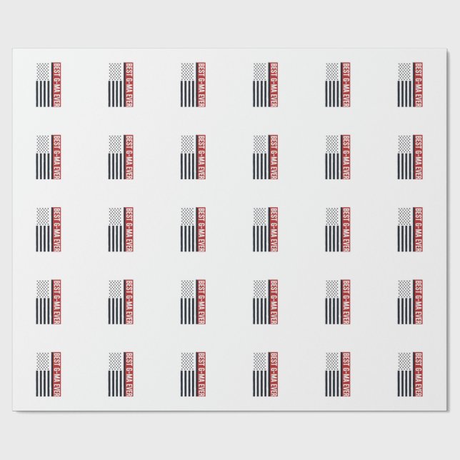 Best G-Ma Ever Patriotic Flag Vector Design_1 Wrapping Paper (Flat)