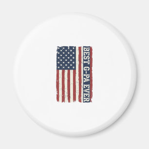Best G-PA Ever Patriotic Flag Vintage Shirt Design Magnet