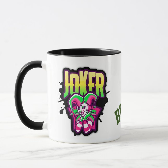 Best Gamer Smiling Joker Logo  Mug (Left)