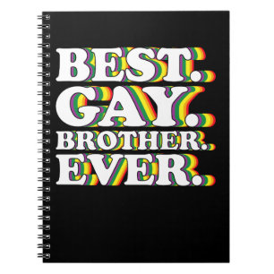 Best Gay Brother Ever Family LGBTQ Pride Rainbow Notebook