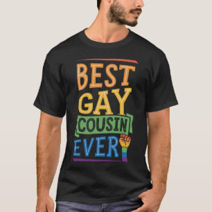 Best Gay Cousin Ever Cute  Gay Pride Family T-Shirt