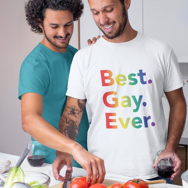 Best Gay Ever LGBT Rainbow Flag T-Shirt (Creator Uploaded)