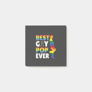 Best Gay Pop Ever LGBT Pride Month Grandpa Dad  Post-it Notes