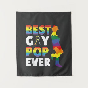 Best Gay Pop Ever LGBT Pride Month Grandpa Dad Tapestry