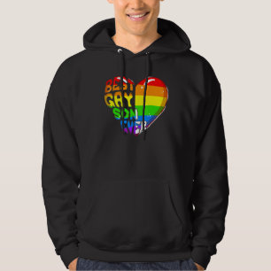 Best Gay Son Ever Rainbow Heart Flag Proud Lgbt Fa Hoodie