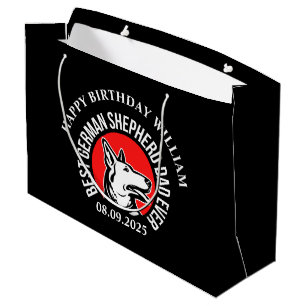 Best German Shepherd Dad Ever Birthday Gift Large Gift Bag