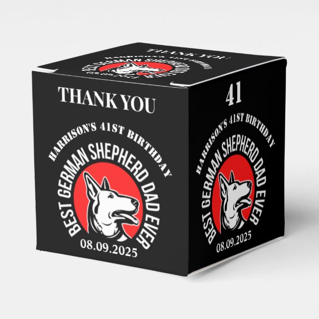 Best German Shepherd Dad Ever      Favour Boxes (Front Side)