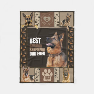 Best German Shepherd Dad Ever Fleece Blanket