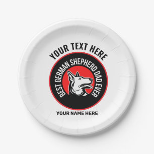 Best German Shepherd Dad Ever      Paper Plate