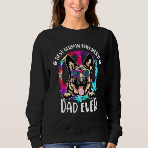 Best German Shepherd Dad Ever Tie Dye Fathers Day Sweatshirt