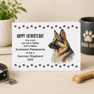 Best German Shepherd Dog Dad Father's Day Custom  Holiday Card