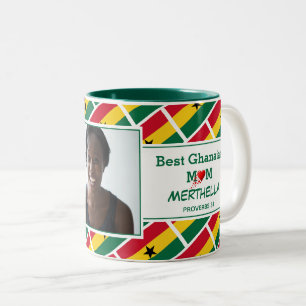 BEST GHANAIAN MOM Personalised GHANA Photo Two-Tone Coffee Mug
