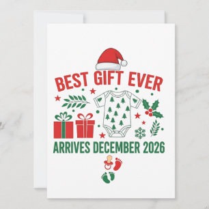 Best Gift Arrives in December 2026 Christmas Holiday Card