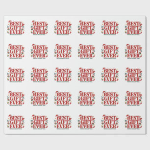 Best Gift Arrives in January 2026 Christmas Couple Wrapping Paper