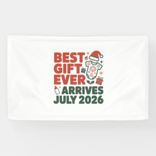 Best Gift Arrives in July 2026 Christmas Couples Banner