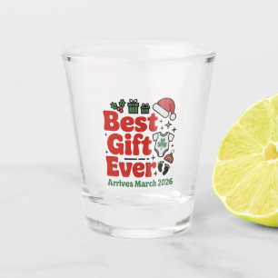Best Gift Arrives in March 2026 Christmas Couples Shot Glass