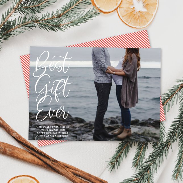 Best Gift Ever Baby Pregnancy Holiday Photo (Creator Uploaded)