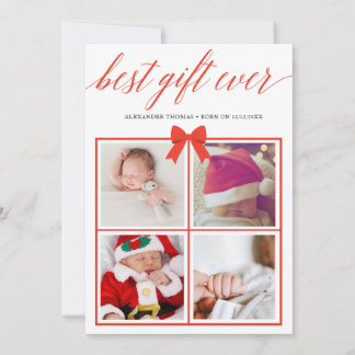 Best Gift Ever Baby’s First Christmas Photo Holiday Card