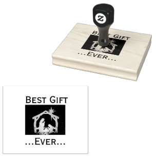 Best Gift Ever Christian Christmas  Rubber Stamp