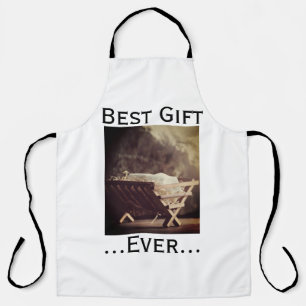 Best Gift Ever Christmas Babe in Manger Apron