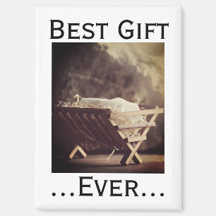 Best Gift Ever Christmas Babe in Manger  Magnet