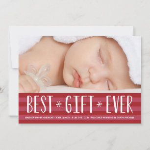Best Gift Ever   Holiday Birth Announcement