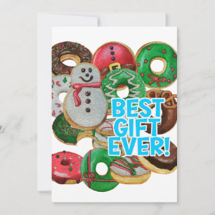 Best Gift Ever! Xmas Doughnuts Holiday Card