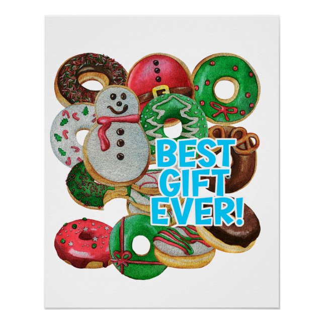 Best Gift Ever! Xmas Doughnuts Poster (Front)
