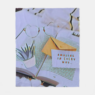 Best gift for book lover fleece blanket