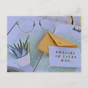 Best gift for book lover postcard