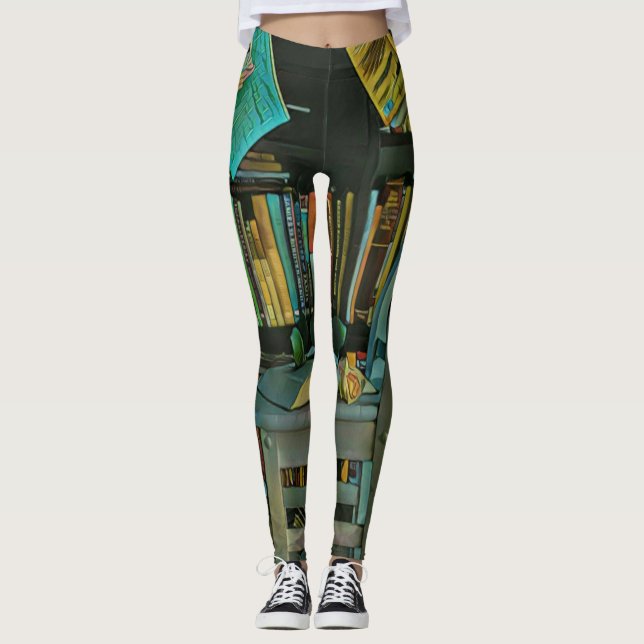 Best gift for book lovers leggings (Front)