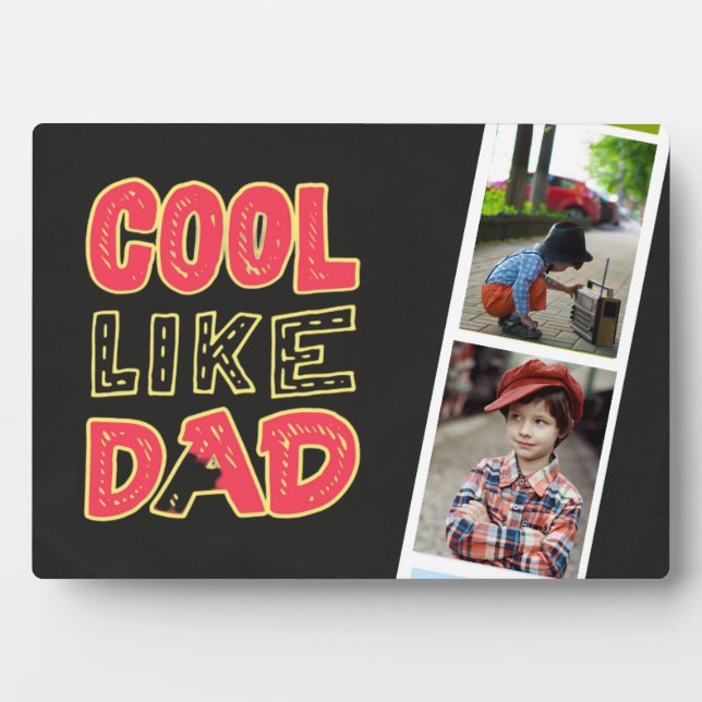 BEST Gift for DADS! Add Photos- Fathers Love This Plaque (Front)