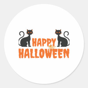 best gift for halloween happy halloween classic round sticker