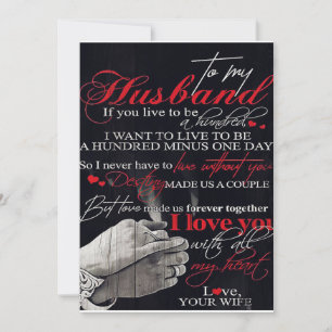 Best Gift For Husband   To My Husband Quotes Holiday Card