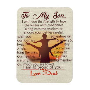 Best Gift For Son   To My Son Quotes Magnet