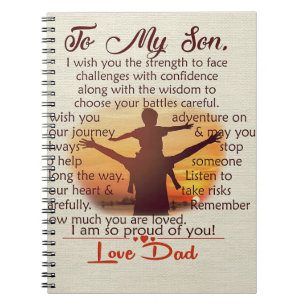 Best Gift For Son   To My Son Quotes Notebook