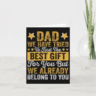 Best Gift From Kids For Fathers Day Christmas Birt Card