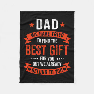 Best Gift From Kids For Fathers Day Christmas Birt Fleece Blanket