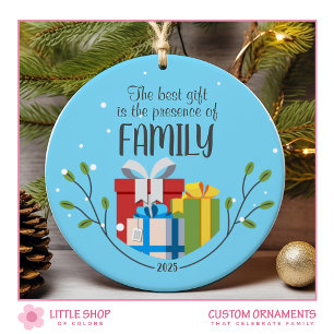 Best Gift is Family Customisable Photo Ceramic Tree Decoration