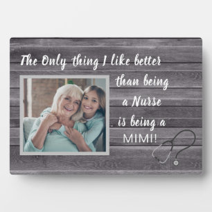 Best Gift! Nurse-Mimi Photo Plaque