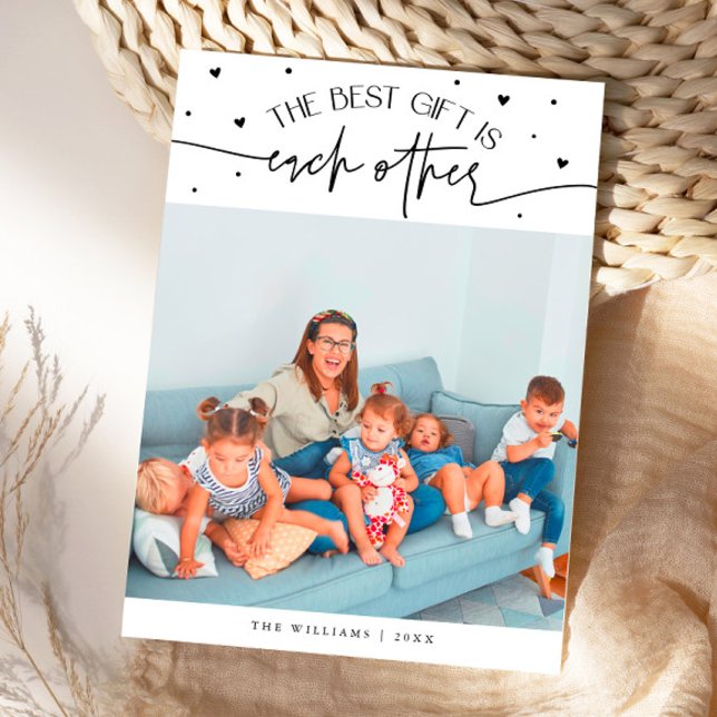 Best Gift White Valentines Day Photo Holiday Card (Creator Uploaded)