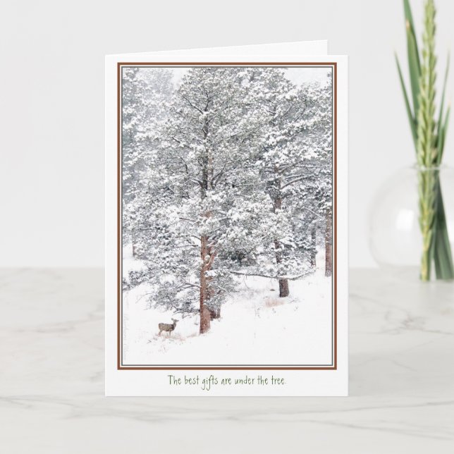 Best gifts are under the tree. holiday card (Front)