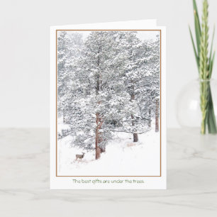 Best gifts are under the tree. holiday card